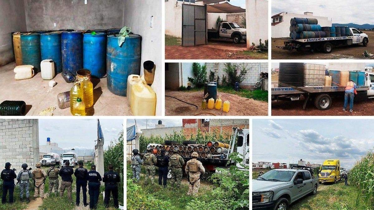 Aseguran cinco predios en Puebla utilizados para huachicol y deshuesaderos en operativos de inteligencia